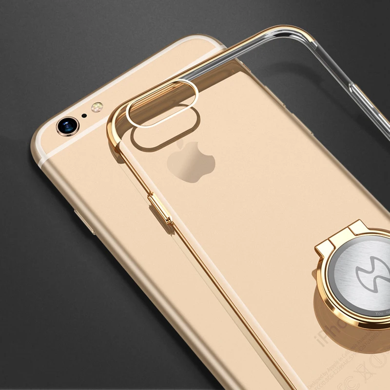 Для iPhone X 7/8 7/8Plus чехол для телефона Xundd Прозрачный жесткий чехол из поликарбоната с изображением защитный чехол-накладка на заднюю панель для iPhone 6 6s чехол Funda с защитой от повреждений и кольцом держателем