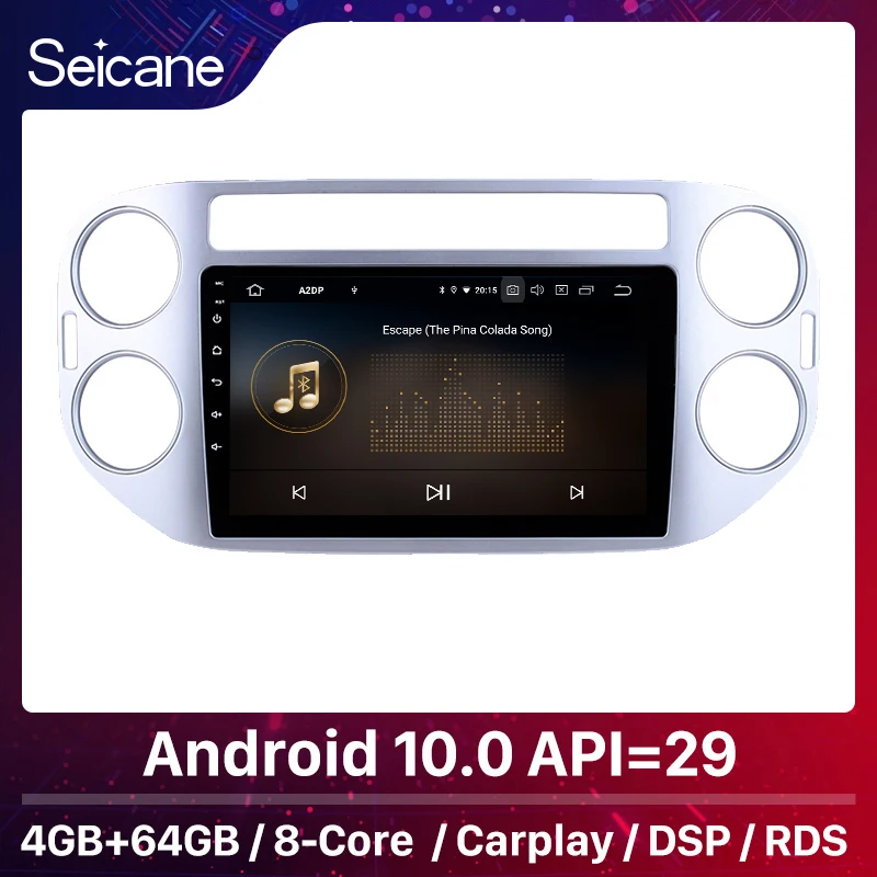 

Seicane 4+64GB Android 10.0 Car Radio 9 Inch Multimedia For 2010 2011 2012 2013 2014 2015 VW Volkswagen Tiguan GPS Navi Player