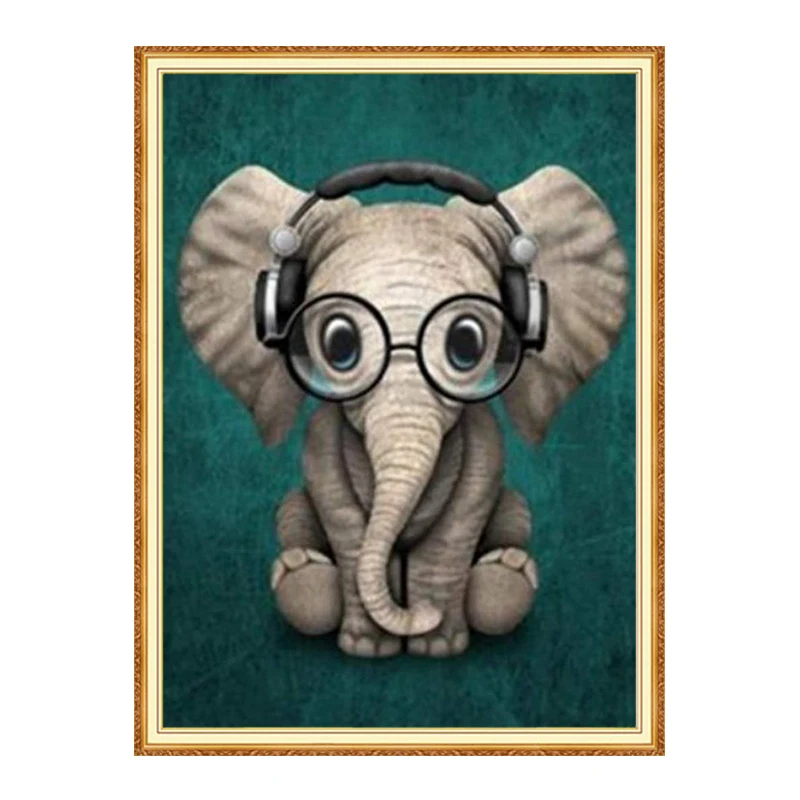 Meian Elephant полный квадратный алмаз 5D DIY алмазное искусство 3D Алмазная Картина Набор