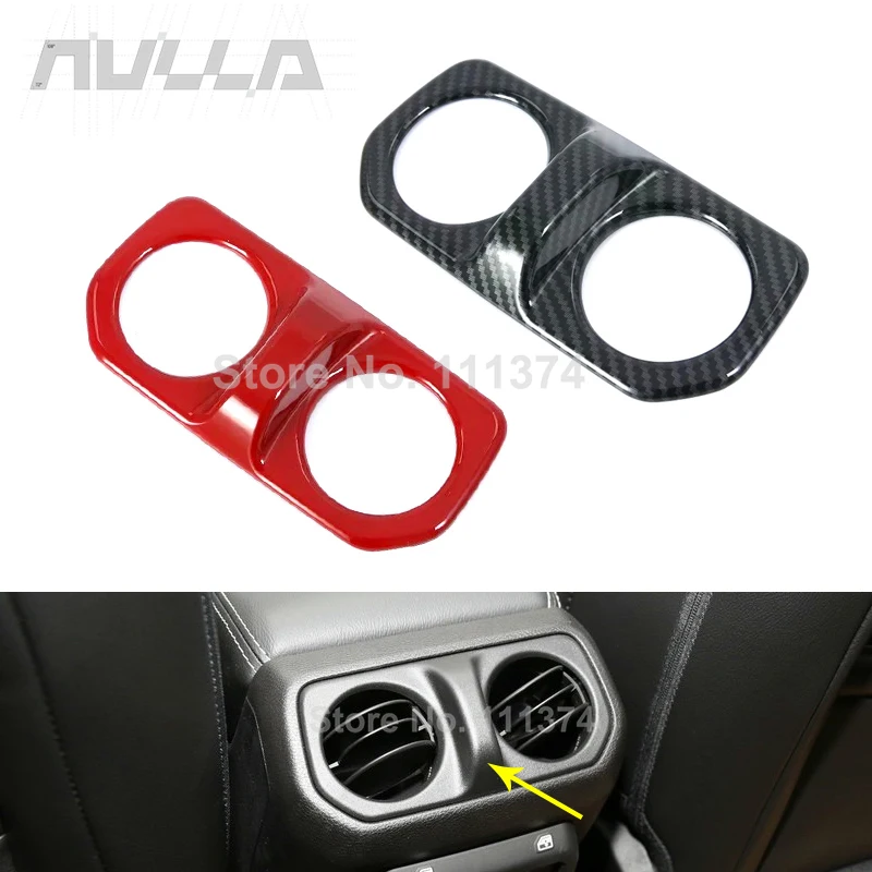 

Car Rear Air Conditioning Vent Outlet Frame Protect Decor Cover Trim For Jeep Wrangler JL 2018 2019 2020 Car Interior Accessorie