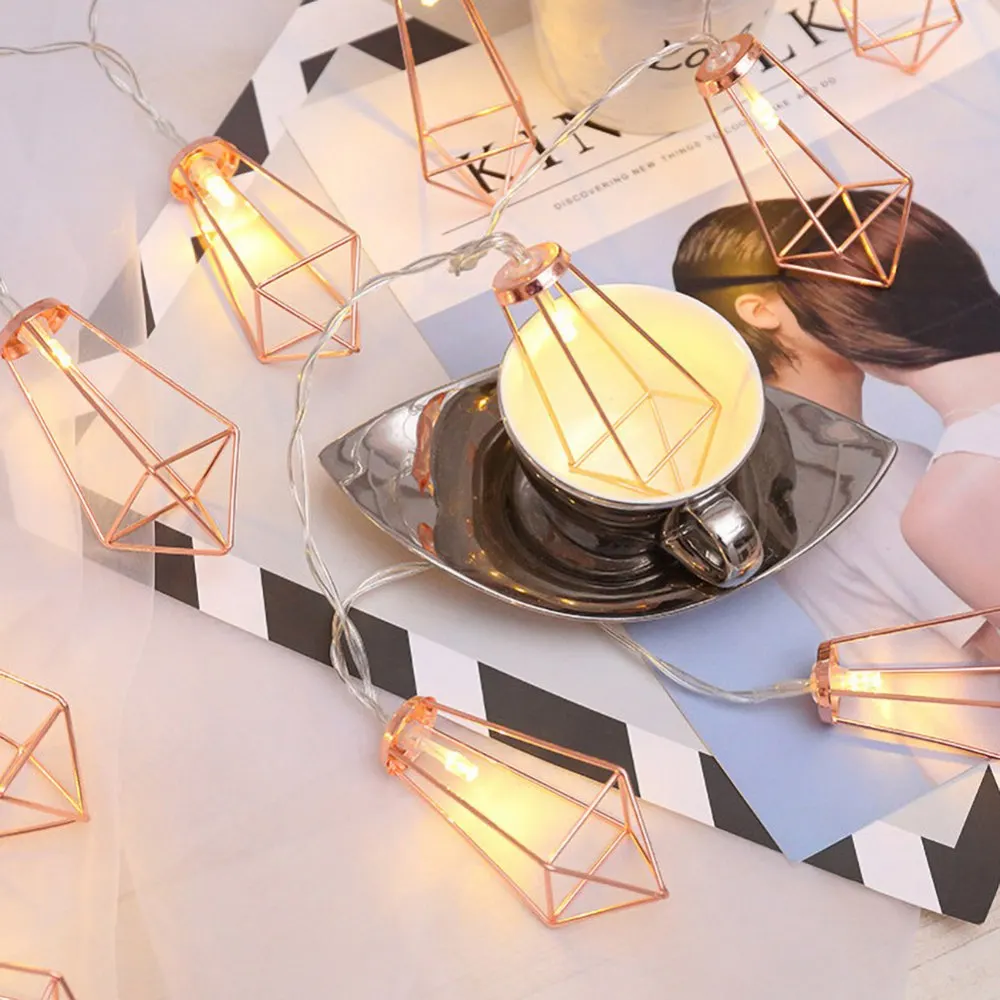 

Rose Gold Diamond LED Battery Box Lights Teardrop Lights String Flashing Lights Holiday Lighting