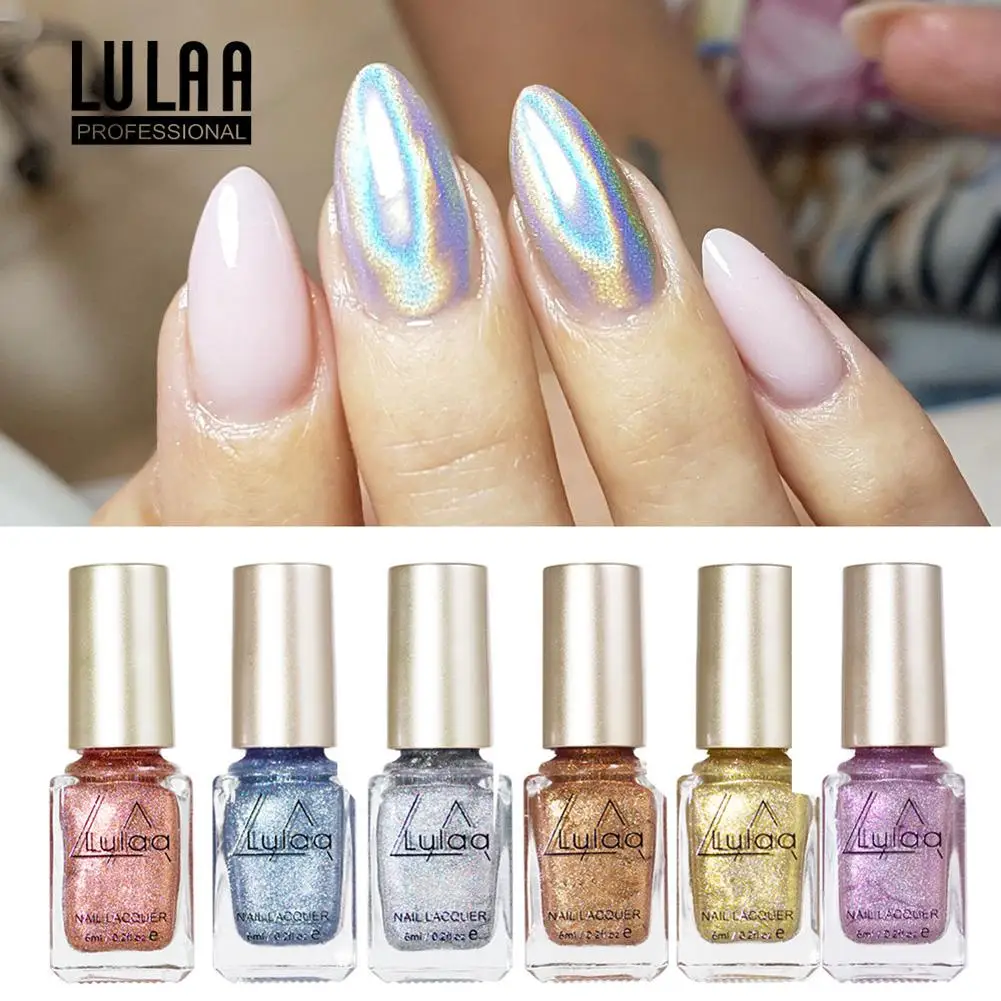 6 мл Лак для ногтей металлический эффект искусства ногтя длительный