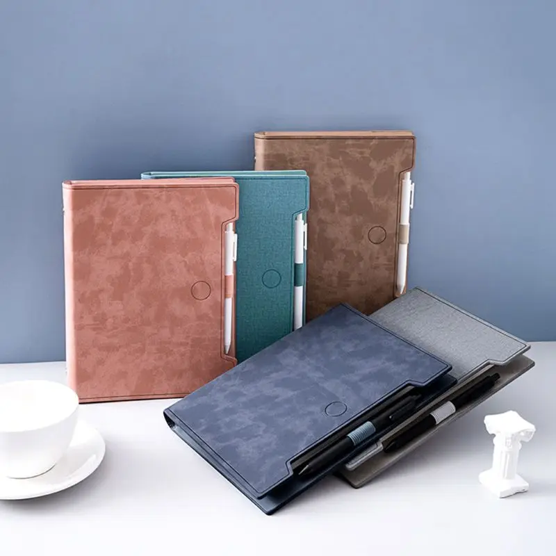 Блокнот из искусственной кожи A5 блокнот с листьями ежедневник переплет Офисная