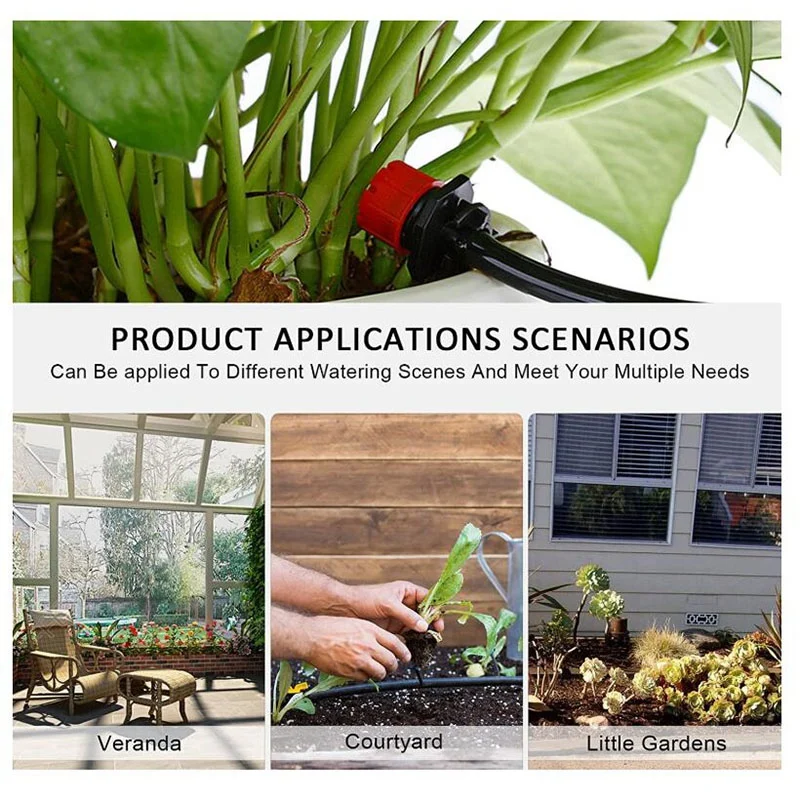 

1/4-Inch Drip Irrigation Kits Plant Watering System Accessories Fitting DIY Garden Irrigation System