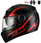 Мотоциклетный шлем с двойными линзами, на все лицо, унисекс, 2021