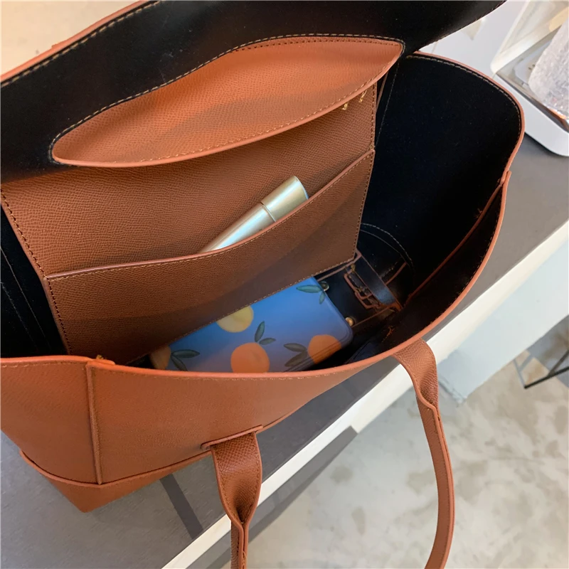 

Burminsa Unique Design Trapeze Hand Bags For Women Large Capacity Ladies Work Shoulder Bags High Quality VIntage Tote Bags 2020