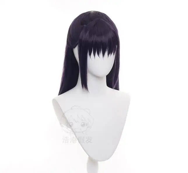

60cm Long Dark Purple Wig Cosplay Anime Jujutsu Kaisen Iori Utahime Costume Heat Resistant Synthetic Hair Women Party Wigs