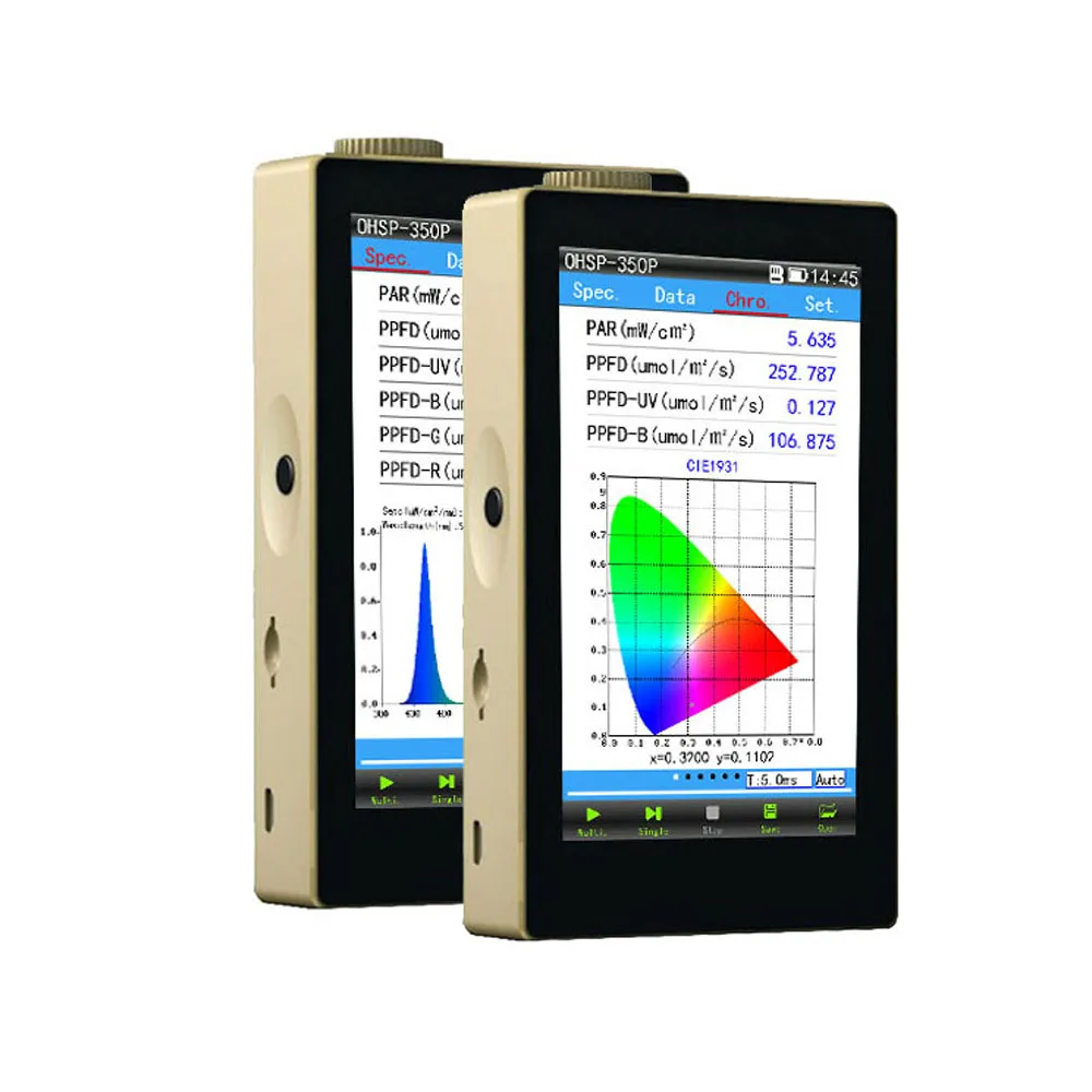 

Hopoocolor OHSP-350P handheld Spectrometer Plant Light spectrometer LDE PAR plant light meter ppfd meter Ppfd sensor