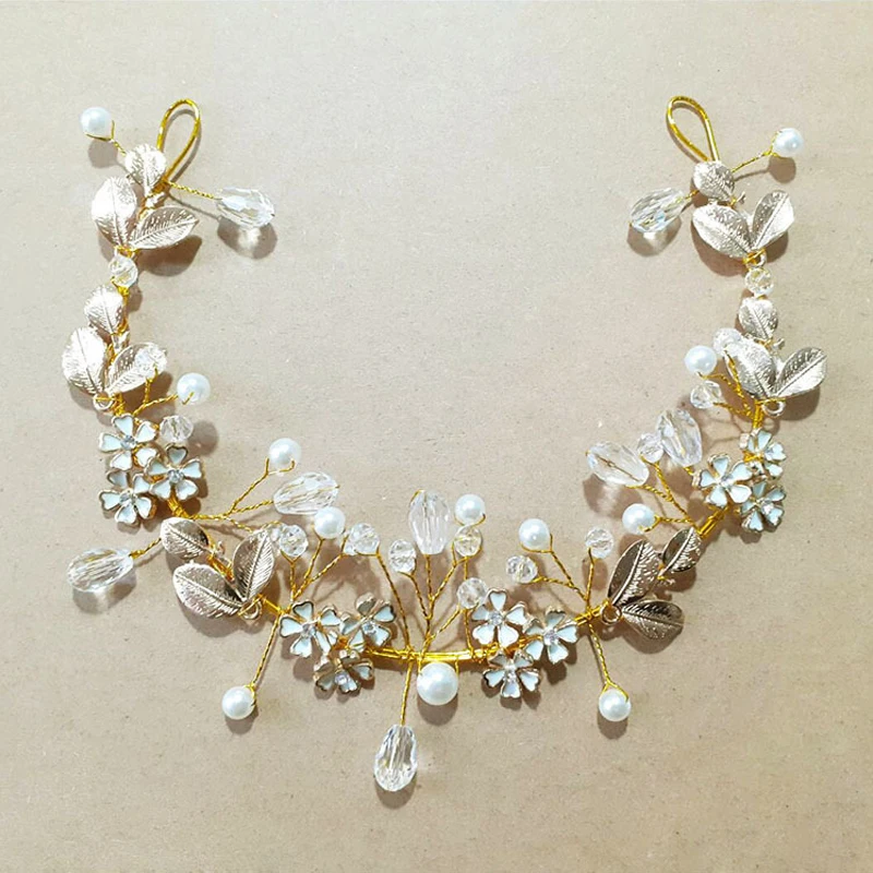 Свадебный головной убор для невесты в виде короны женский свадебный ручной