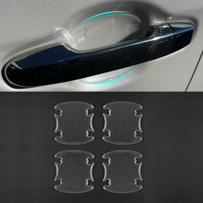 

4pcs Transparent Protective Film For Car Door Bowl Anti-scratch Protective Sticker Universal Invisible Scratches Protection