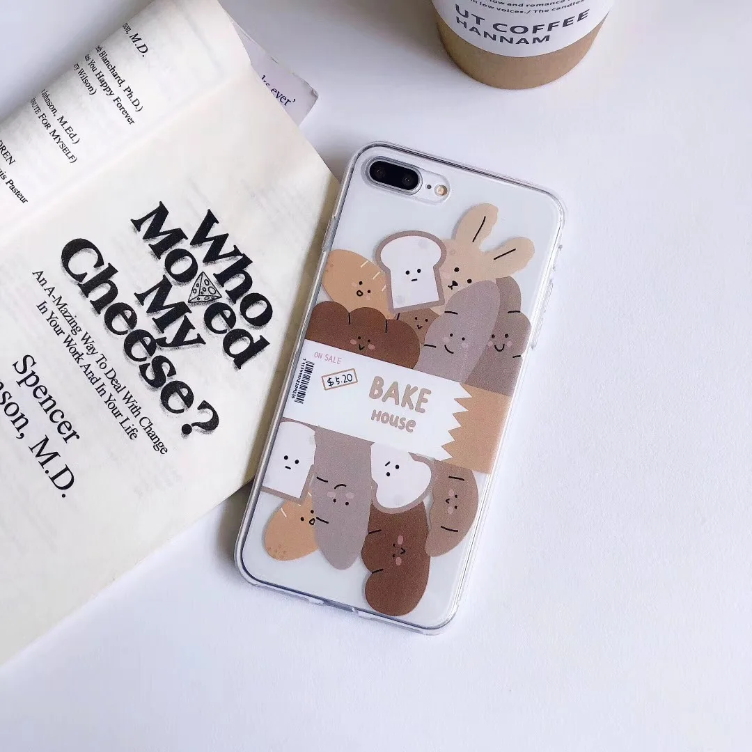 1 INS простой милый хлеб для тостов Банни чехол для телефона iphone 11 pro MAX Xs MAX XR X 6 6s 7 8 plus забавная выпечка мягкая ТПУ задняя крышка - Цвет: 1