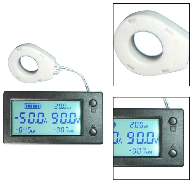 

Digital Voltmeter Ammeter Battery Capacity Coulometer Power Electricity Watt-Hour Meter with Hall Sensor