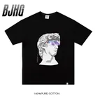 Футболка Мужскаяженская из чистого хлопка, с круглым вырезом и коротким рукавом