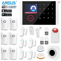 angus tuya smartlife wireless sim gsm wifi home burglar security alarm system for home house store office wifi alexa compatible