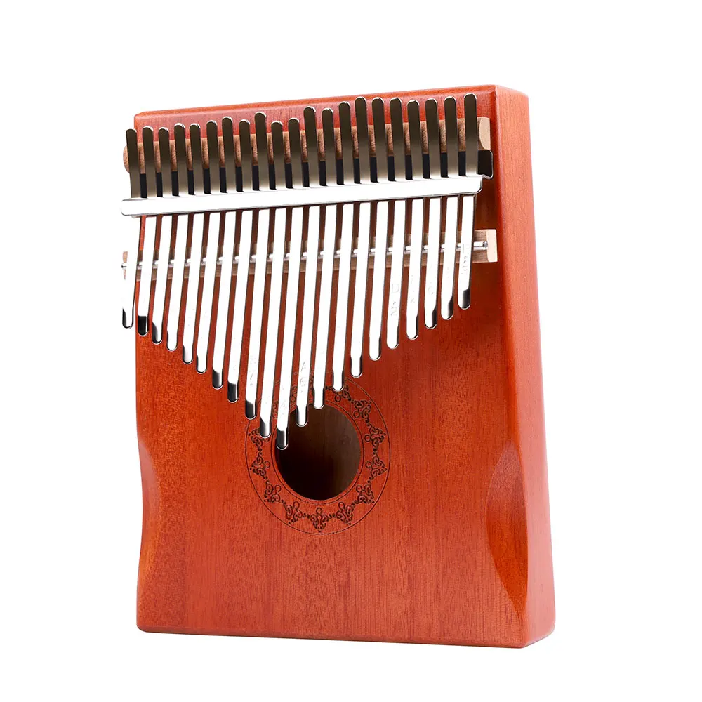 

21-Key Portable Wooden Kalimba Thumb Piano Mbira with Carry Bag Tuning Hammer Cleaning Cloth Finger Protector Stickers