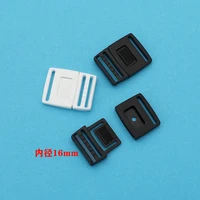100 pieces 16mm plastic buckle black and white small butt buckle mini bag with accessories buckles for bag belt