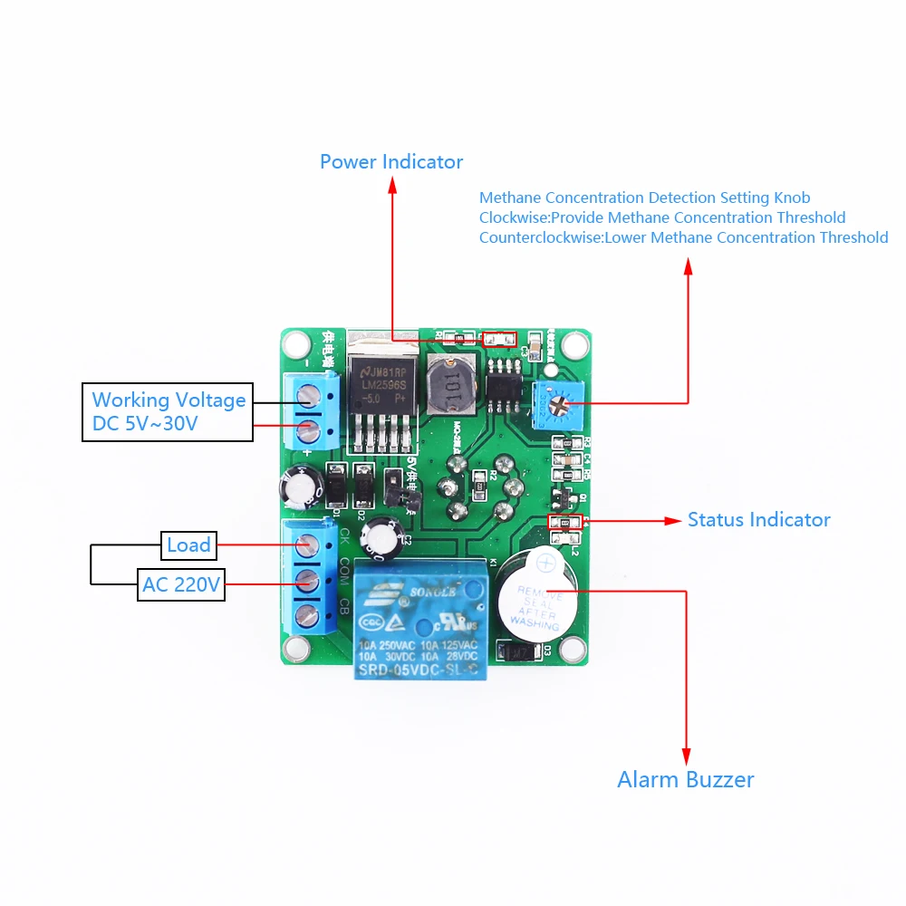 Идентификатор природного детектора релейный контроллер переключателя 12 В 24