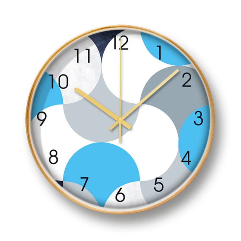 12-дюймовые металлические настенные часы скандинавские домашние бесшумные для