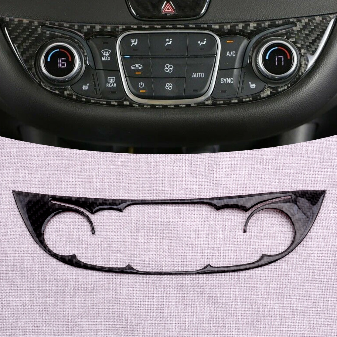 

Центральная панель для автомобильной консоли CITALL, панель для кондиционирования воздуха, подходит для Chevrolet Malibu 2016, 2017, 2018, 2019, черное углерод...