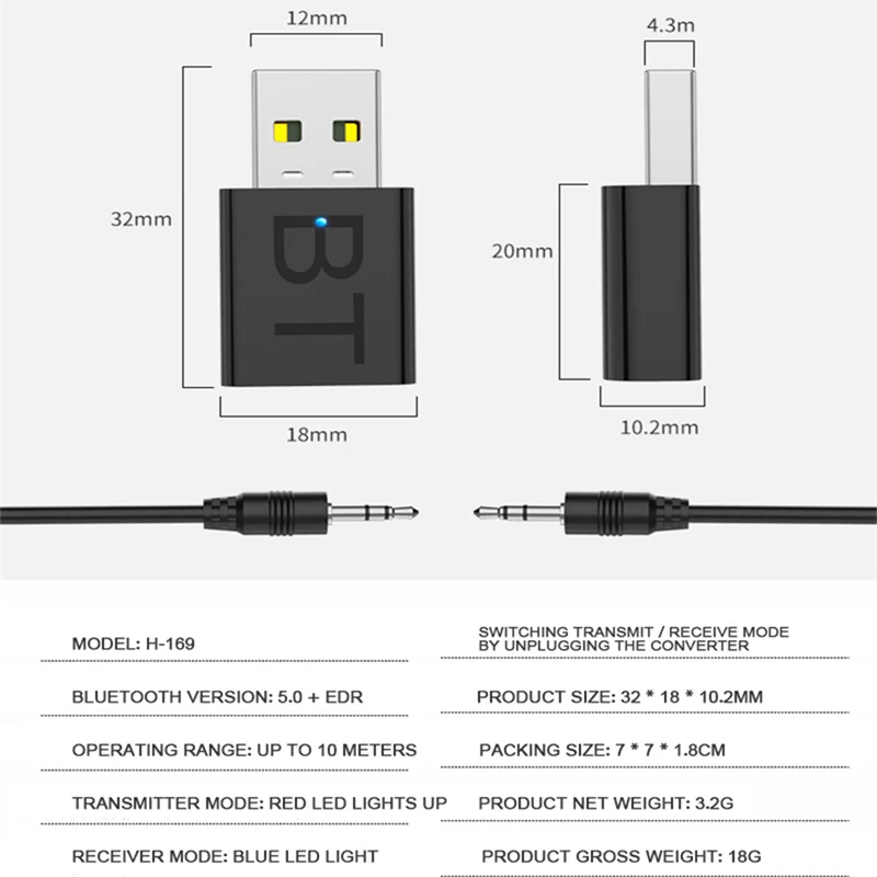 3 5 мм Aux Автомобильный Bluetooth 0 аудио USB приемник адаптер передатчик и 2 в 1