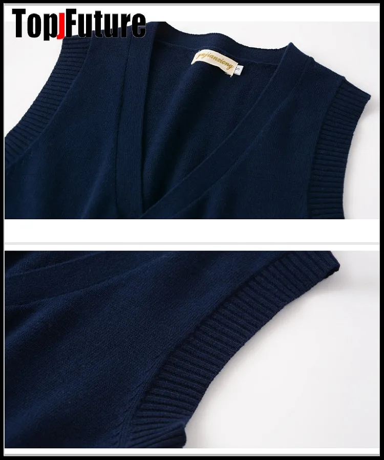 Школьная форма JK свитер жилет безрукавка для девочек и мальчиков детский вязаный