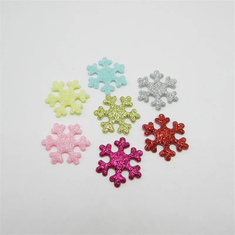 100 шт. блестящий цвет маленькая Снежинка аппликация сделай сам принадлежности