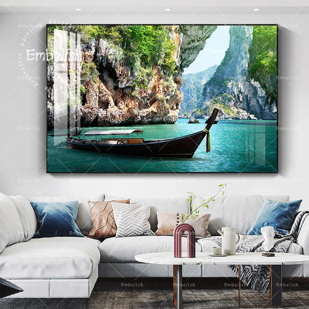 

Embelish 1 Pieces Nature Canyon Lake Landacpe HD Print Canvas Painting For Living Room Home Decor Pictures Wall Modular Posters