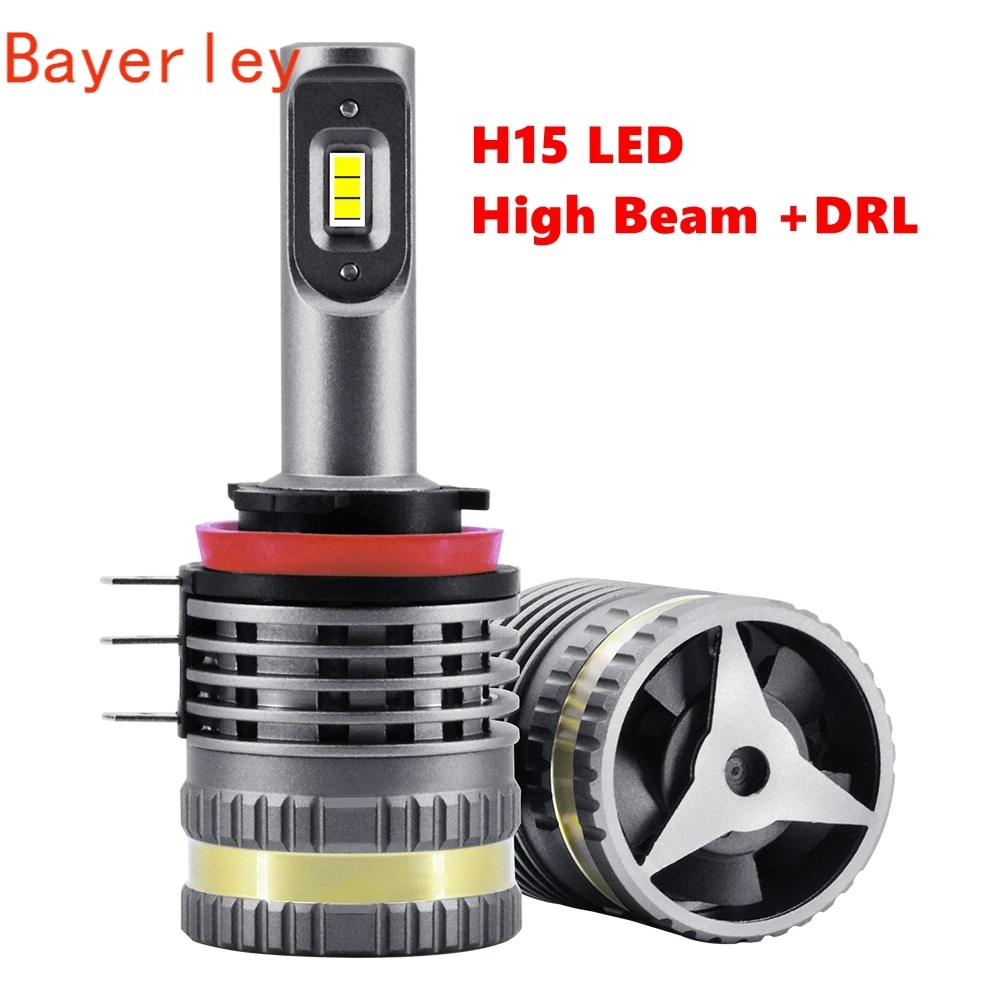 Новые H15 Светодиодный ные фары с прямой вставкой Canbus дневные ходовые огни 12 В DRLs