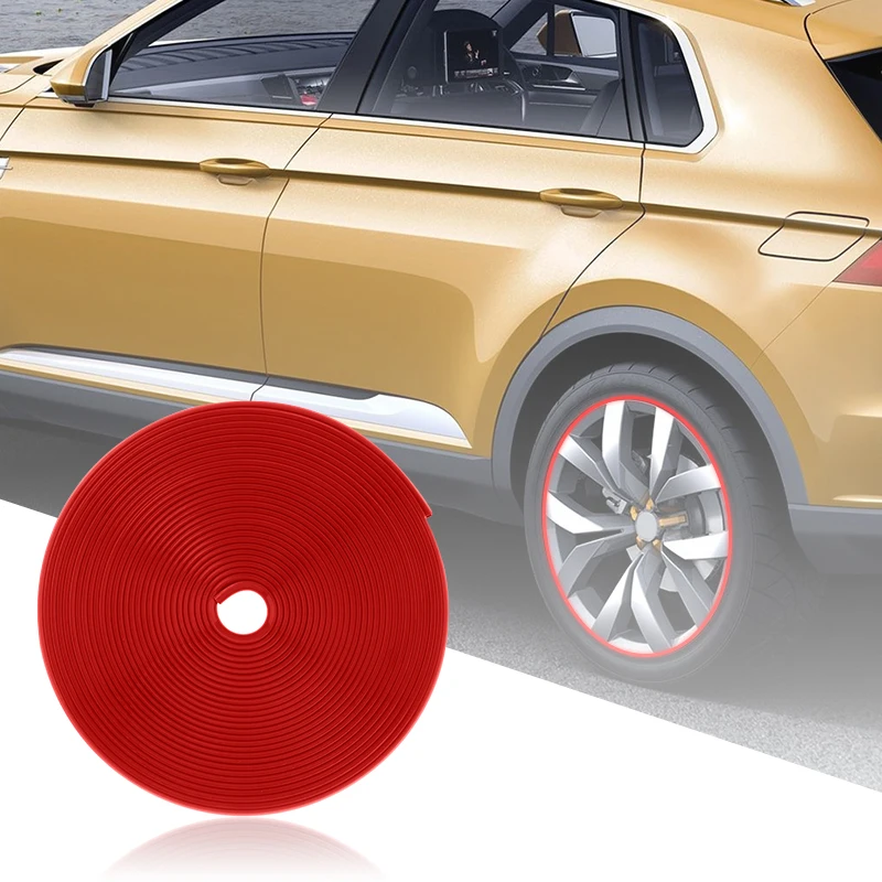8 м ПВХ колеса автомобиля протектор ступицы наклейка обода Защитная Резиновая
