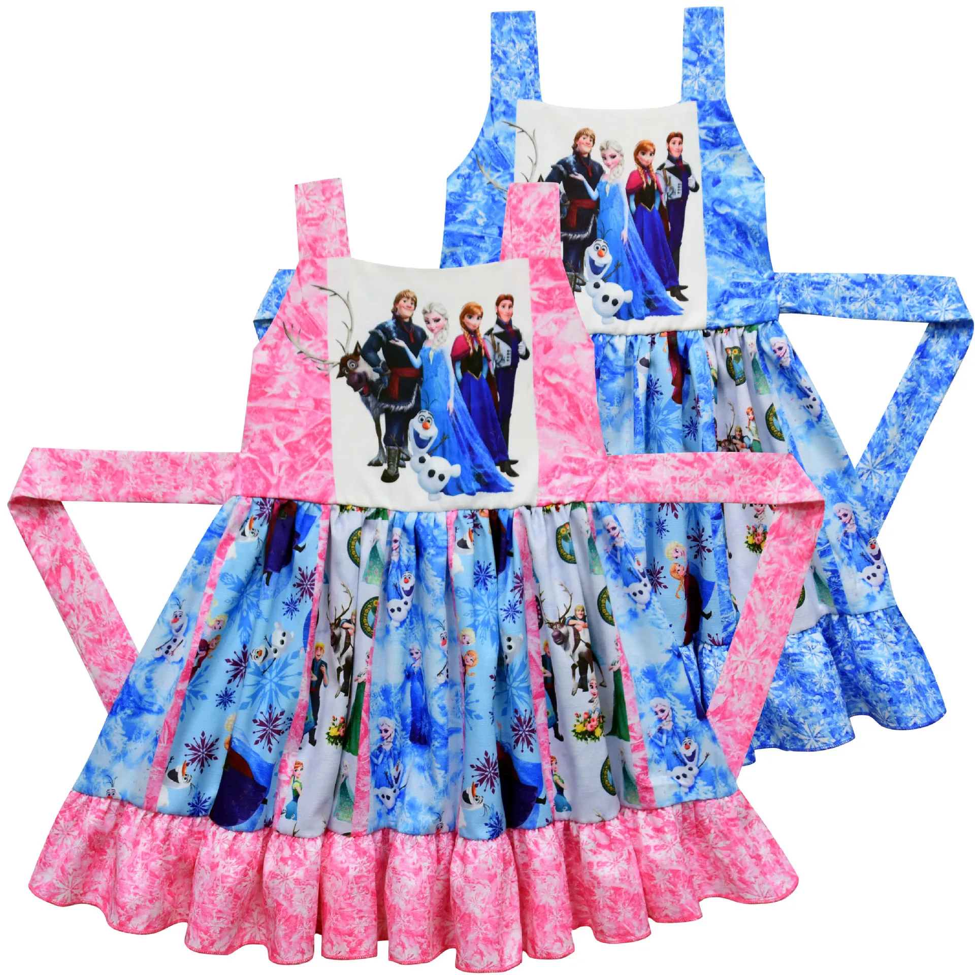 Kids Girls Anna Aisha SleevelessTwirl Dress Sashes Toddler Summer Princess Boutique Milk Silk Party Clothes | Детская одежда и