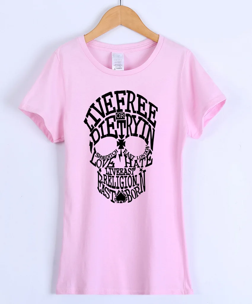 Футболка женская хлопковая в стиле Рок уличная одежда панк свободная рубашка с