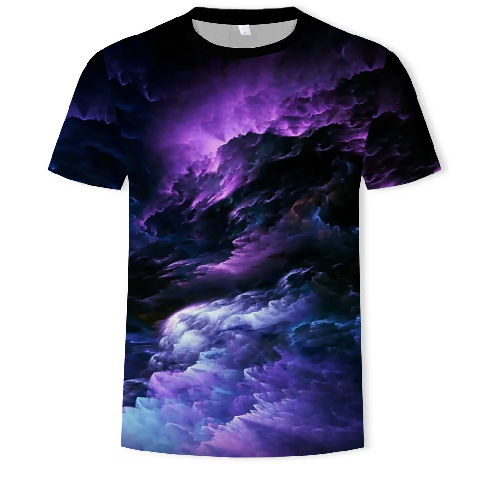 

Women's T-shirt 2021 T-shirt 3D Men Graffiti Ink Painting T-shirts Landscape Shirt Print Funny Tshirts Casual Short Sleeve Shirt