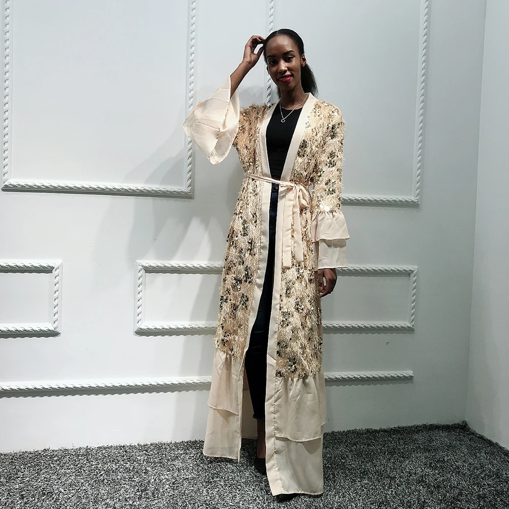 Кафтан Дубай Абая Исламский хиджаб мусульманское платье для женщин S кафтан Marocain