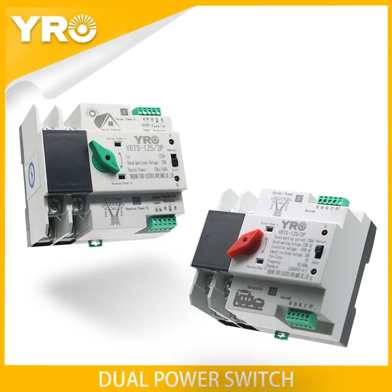 Din Rail 2P Mini ATS Dual Power Automatic Transfer Switch Electrical Selector Switches Uninterrupted 100A | Обустройство дома