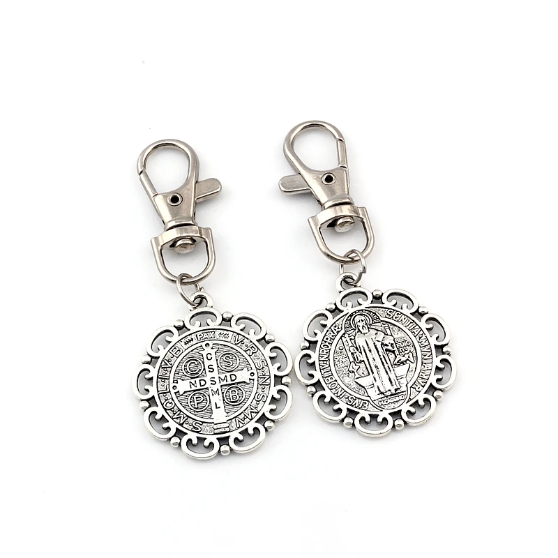 2 шт./лот Экзорцизм цветок женский католический крест из сплава Подвески бусины с