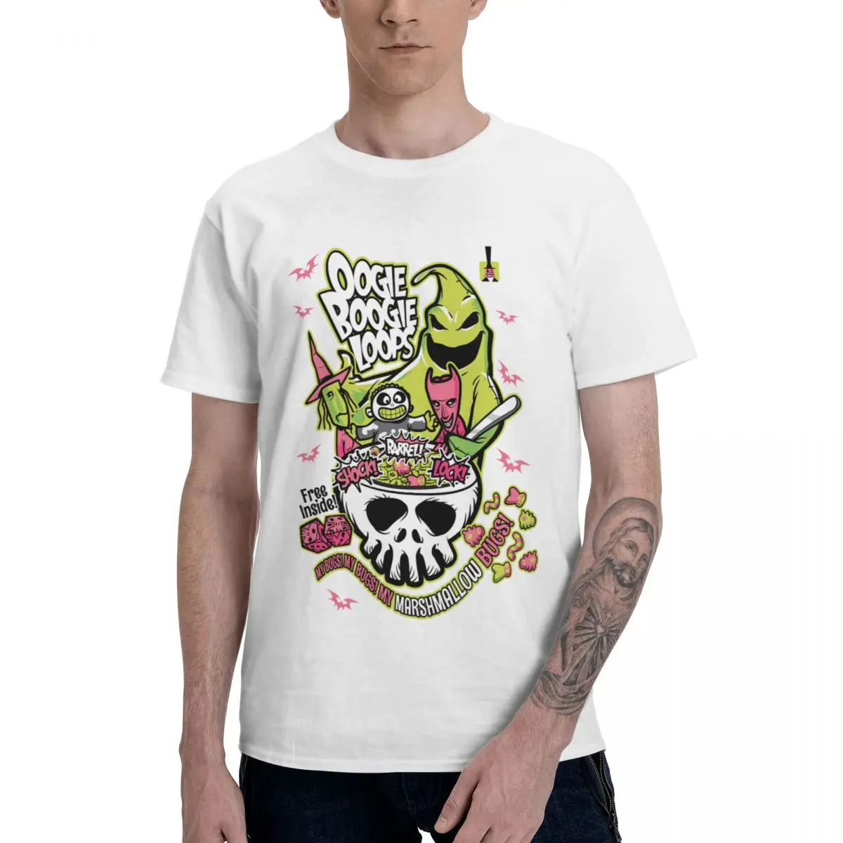 

Oogie Boogie Loops T Shirts Pure Cotton Crewneck Male T-Shirts Short Sleeve Oversized Gift Tee Clothes US Size