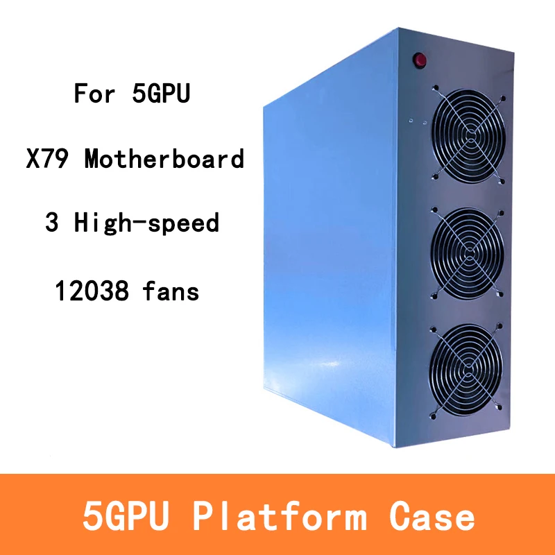 Для X79 материнская плата 5 GPU чехол для сервера с 3 вентиляторами рамка для майнинга платформа для домов для X79 материнская плата BTC ETH