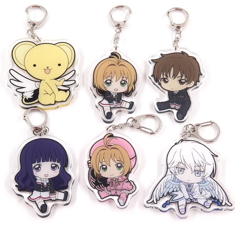 Аниме Card Captor Sakura КИНОМОТО SAKUR Косплэй брелок Рисунок сумки подвесной акриловый