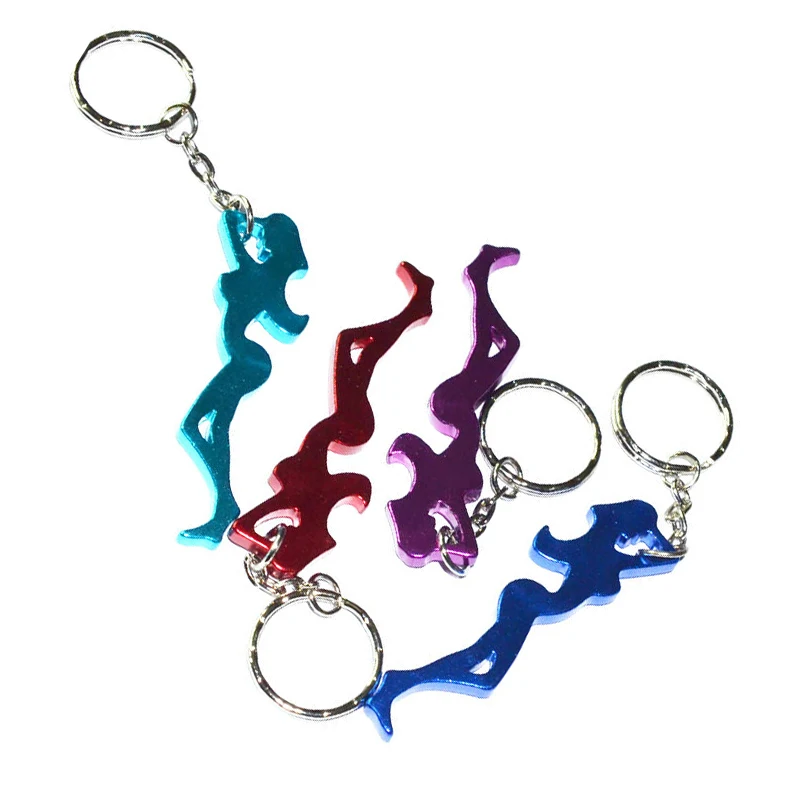 Металлическая открывалка для бутылок в форме леди Брелоки ключей экологически