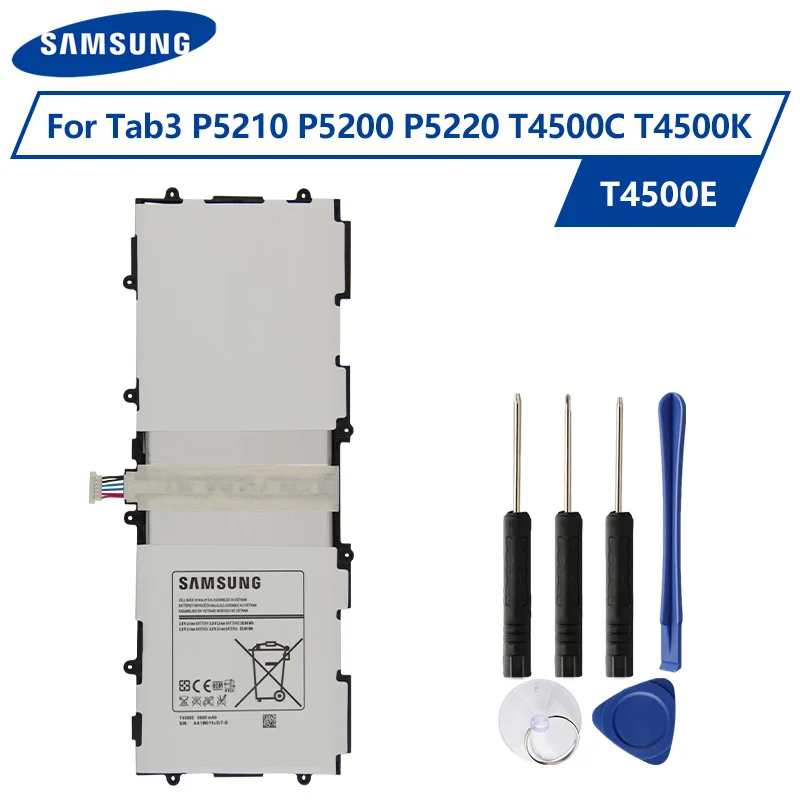 Оригинальный аккумулятор Samsung T4500E T4500C T4500K для GALAXY Tab3 P5210 P5200 P5220 сменный планшетный