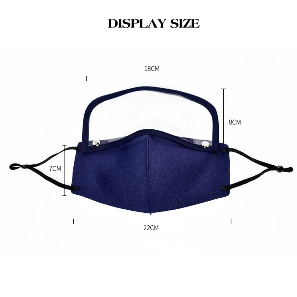 

Headband mascherine masque 6PCS Adult Reusable Protect Face Mask with Detachable Eyes Shield mscara #
