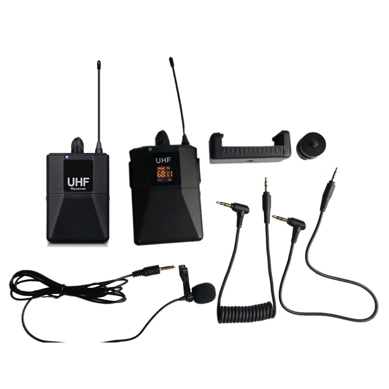 

Wireless Microphone with 30 Selectable Channels 50M Range for DSLR Camera Interview Live Recording