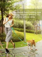 fashion 2 5m back dog harness no pull free hands small medium designer dog leash running belt dog accessories pet products