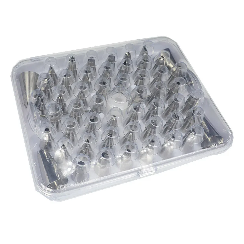 

WALFOS 52PCS/SET Stainless Steel Russian Tulip Icing Piping Nozzles Pastry Tips Set For Cake Decorating Sugar Craft Tool