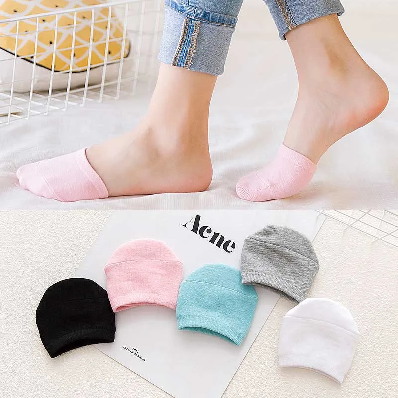 

2pcs/1pair Summer Women's Boat Socks Cotton Solid High-heeled Shoes Invisible Women Socks Breathable Casual Ladies Socks Sox