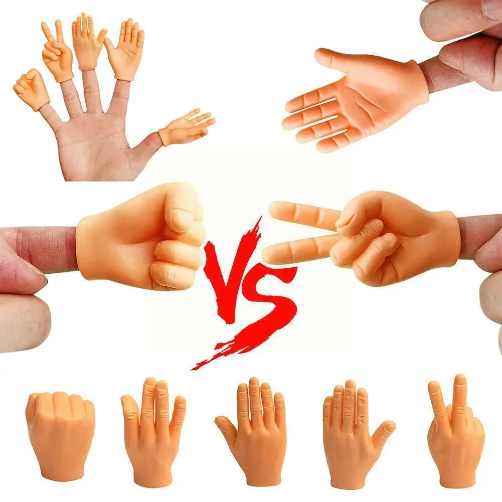 

Mini Rubber Novelty Palm Fingers Even Five Fingers Fidget Relief Small Hand Decompression Toy Model I0T5