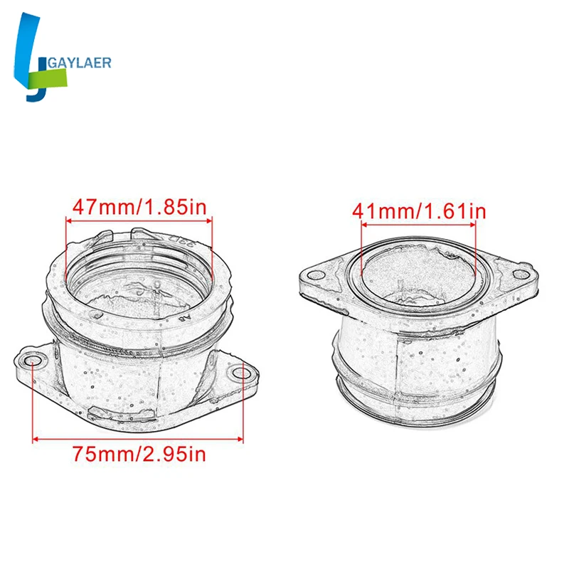

Carburetor Interface Adapter Intake Manifold for Yamaha YZ450F 2010-2017 YZ450F YZ450FX 2016-2018 WR450F 2016-2018