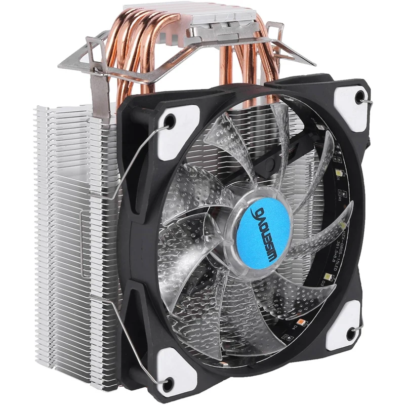 

WISENOVO T400 CPU Cooler 3 Pin 4 Heat Pipe Big Frost Tower Streamer Multicolor 12Cm Silent Single Fan CPU Cooler