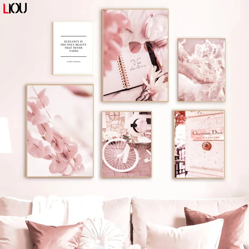 Картина с изображением пиона цветов Парижа парфюма юбки на высоком каблуке холст