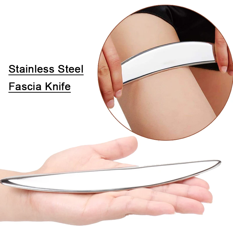 

Stainless Steel Fascia Knife Scraping Board Physiotherapy Body Pain Release Deep Tissue Massage Muscle Relax Reflexology Scraper